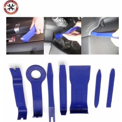 Hard Plastic 7pcs Auto Car Radio Panel Interior Door Clip Panel Trim Dashboard Removal Opening Tool Set DIY Car Repair Tool Kit