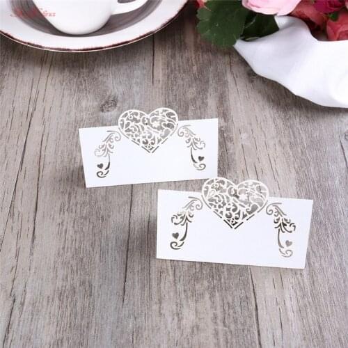 10/50/100pcs Hollow out Luxury Place Pearlscent Paper Cards Cards Wedding Christmas Birthday Party Decorations Invite Cards 5z