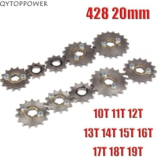 428 10-19T Tooth 20mm ID Front Engine Sprocket for 50-160cc Orion Apollo Dirt Pit Bike ATV Quad Go Kart Buggy Scooter Motorcycle
