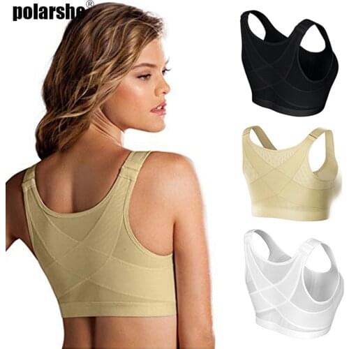 Women Bra Posture Corrector Lift Up Shockproof Sexy Support Fitness Vest Bras Breathable Underwear Cross Back Fitness Vest Bra