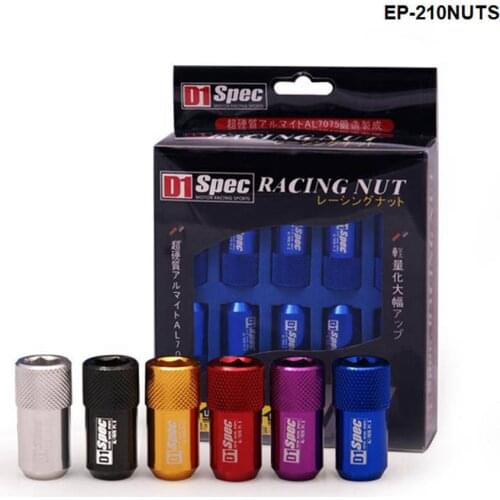 D1 LIGHT WEIGHT WHEEL RACING LUG NUTS M12X1.5 / M12X1.25 L:40mm (20pcs/set) EP-210NUTS
