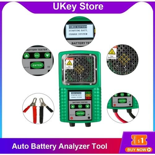DY226A 3 In 1 Car Battery Tester Traction 6V 12V DC Auto Auto Power Load Starting Charge CCA Battery Analyzer Tool Led Display