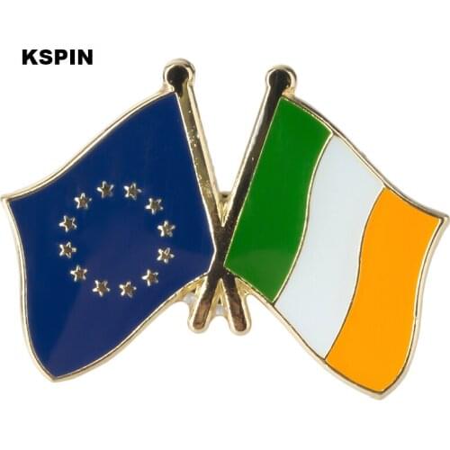 European Union Ireland Friendship Flag Badge Flag pin 10pcs a lot XY0073-1