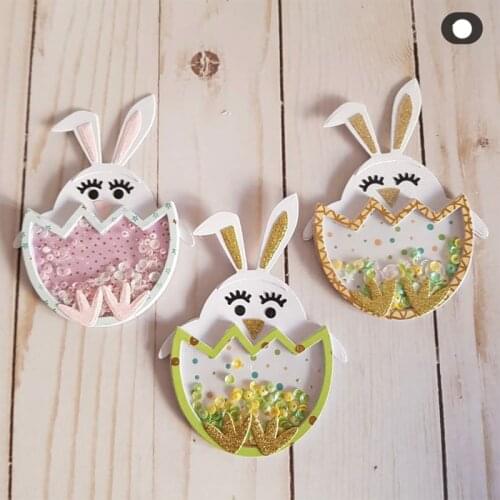 KLJUYP Easter Egg Shaker Metal Cutting Dies Scrapbook Paper Craft Decoration dies scrapbooking