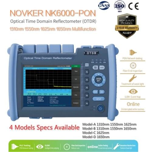 NOVKER NK6000-PON OTDR Multifunction Optic Fiber Tester 1310 1550 1625 1650 With VFL OPM Light Source