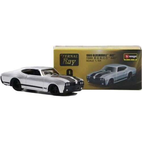 1:64 Bburago Eternal Ray Oldsmobile 442 1969 Diecast Model Car