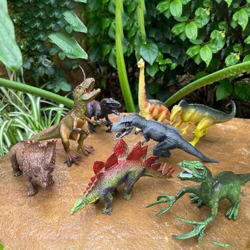 8x Simulation Dinosaur Model Toy Movable Jaw Allosaurus Dinosaur Model Ornament Dinosaur Collection Animals Model Kids Gift