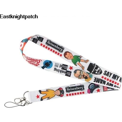 12pcs/lot Funny Cartoon Breaking Bad Neck Strap Lanyard Mobile Phone Key Card Identification Badges Holder Hanging rope E1230