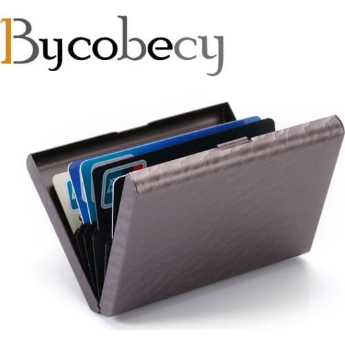 Bycobecy Rfid Smart Men Wallets Money Bag Magic Trifold Mini Slim Wallet Male Small Leather Wallet Thin Metal Purses Wallet