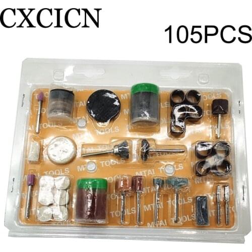 105Pcs Rotary Tool Accessory Kit for Easy Drilling, Cutting, Grinding Sanding Sharpening Carving and Polishing