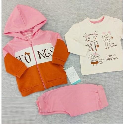 Jaju Baby Pink Sweet Monsters Set of 3