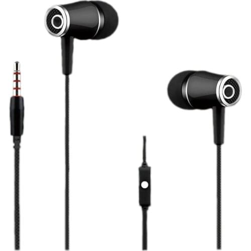 K68 In-Ear Earphone Headset wired Control with 3.5mm interfac Mic Earphones for Android for Apple