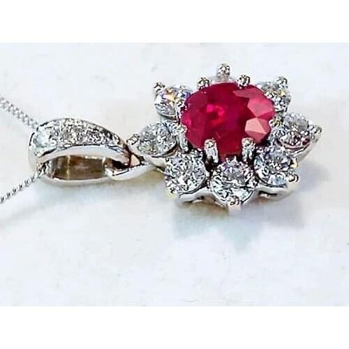 Huitan Delicate Pendant Necklace Women with Brilliant Cubic Zirconia Anniversary Party Necklace Birthday Gift Lover Neck Jewelry