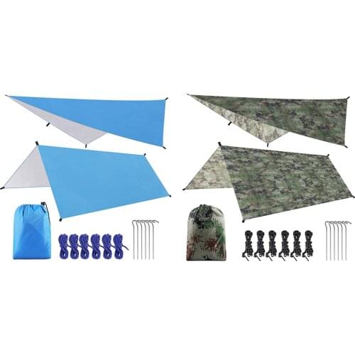 Awning Waterproof Tarp Tent Shade Ultralight Garden Canopy Sunshade Outdoor Camping Hammock Rain Fly Beach Sun Shelter