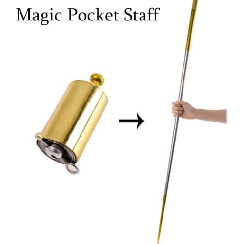 High Quality Magic Pocket Staff Martial Arts Metal Bo Staff telescopic props New Pocket Outdoor Sport Stainless Steel Silve