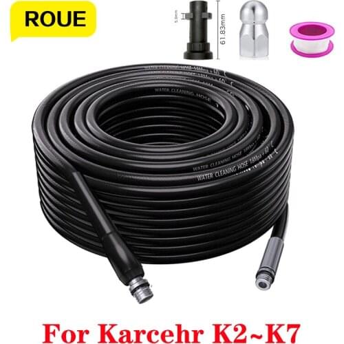 1/4InchFor KarcherK2~K7Sewer Cleaning High Pressure Hose Drain Cleaner Extension Cord Pipe Gun Cleaning Kit Orifice 4.0 S3600psi