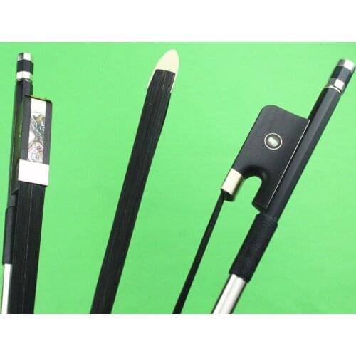 1 pcs Professional 3/4 Carbon fiber Double Bass Bow .black hair