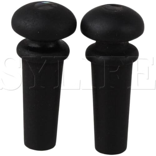 2PCS Acoustic Guitar EBONY ENDPins w/ Abalone Dot