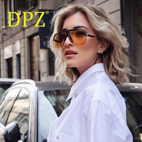 2020 DPZ Trendy New Woman Half Frame Fashion Sunglasses Mens High Quality Large Frame Brand Sunglasses UV400 Oculos De Sol