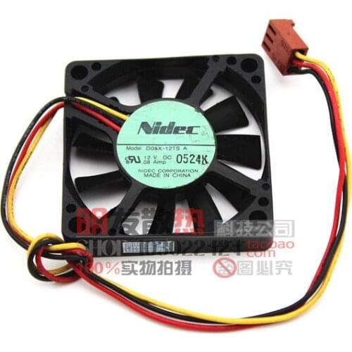 Nidec D05X-12TS DC 12V 0.08A 50X50X10mm 3-wire Server Cooling Fan