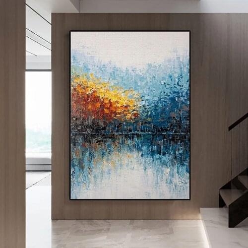 Abstract Landscape Oil Painting Hand Painted Canvas Oil Painting Wall Art Home Living Wall Picture Decoration Free Shipping