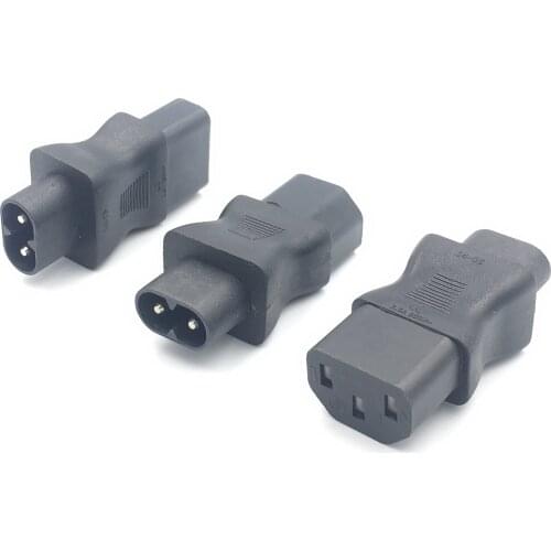 IEC 320 C8 male to C13 3Pin female power adapter, C13 to c8, C8 to C13 IEC 3Pin Female to 2Pin Male