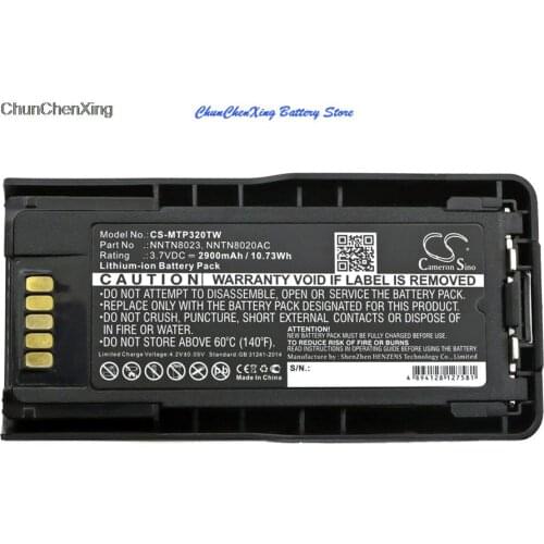 Cameron Sino 2900mAh Battery NNTN8020AC, NNTN8023, NNTN8023AC, NNTN8023BC for Motorola MTP3100, MTP3200, MTP3250, MTP600