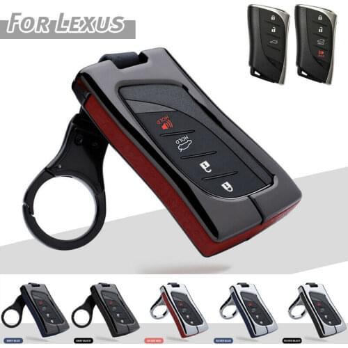 Zinc Alloy Leather Car Remote Key Cover key Case For Lexus ES300h ES350 ES200 ES260 LS350 LS500h Fob Key 2018 2019 2020