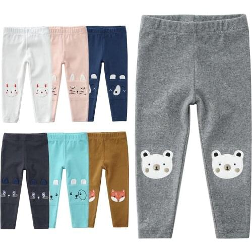 Cotton Baby Girl Leggings Spring New Elastic Breathable Trousers Cartoon Animals Cute Thin Style Outfit Kids Girls Soft Pants
