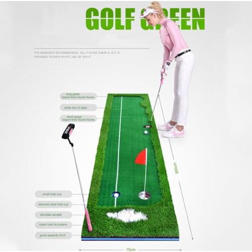 CRESTGOLF Indoor Golf Mats Putting Green Golf Practice Green Golf Training Aids with Size 0.5X3m and 0.75X3m for Choice