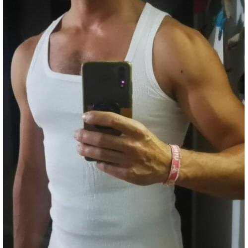 Mens Sleeveless Slim Fit Vest Summer High Quality undershirt Bodybuilding Fitness Muscle Singlet Mens Casual Tank Clothes