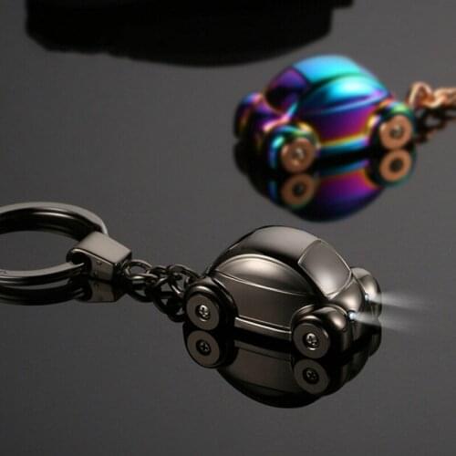 Metal car led keychain Light key holder zinc alloy keyring key fob men gift porte clef llavero chaveiro carro For VW Golf 4 5