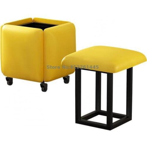 Multifunctional stackable storage low board combined magic square stool living room tea table household net red creative cute sm