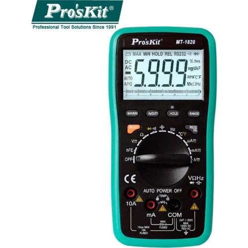 Proskit MT-1820 3 5/6 Dual Display Multi-function Digital Multimeter with USB Cable Power Meter Visual Fault Locator Laser Sour