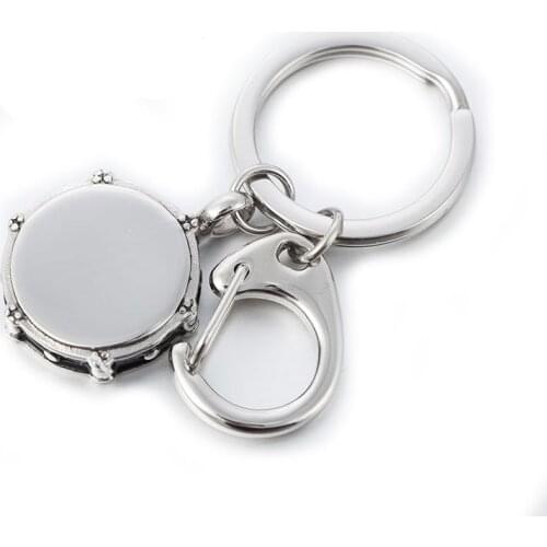 WAWFROK Stainless steel Keychain Men Male Keychain Rock And Roll Drum Key Chain Y-001