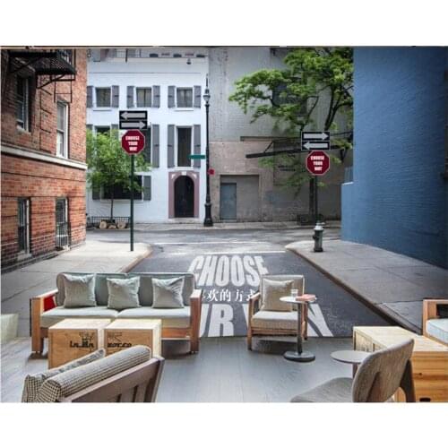 Custom mural 3d photo wallpaper Street youth inspirational milk tea coffee shop living room wallpaper for wall 3 d in rolls