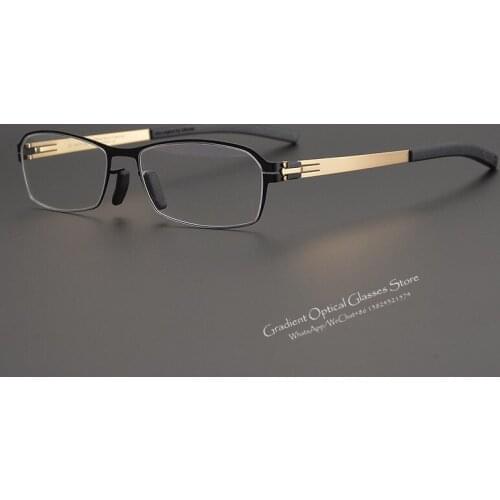 German design screwless design eyewear ultra light square glasses frame for men and women myopia prescription optical eyeglasses
