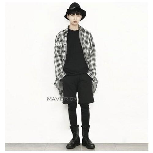 28-44 New 2020 Mens Hair Stylist fashion hip hop Fake two pieces Double deck knitted fabric casual pants plus size costumes