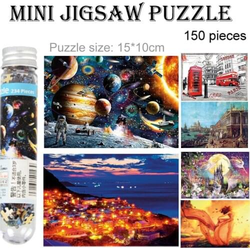 Adults Mini Circular Tube Puzzles 150 Piece Puzzle Game Children Souptoys Gift Baby Toys Jigsaw Puzzle Игрушки New