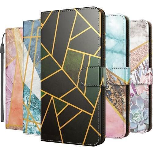 Luxury Gilding Marble Leather Case For iPhone 12 Mini 11 Pro XS Max XR X 6 6S 7 8 Plus SE 2 Wallet Flip Stand Card Phone Cover