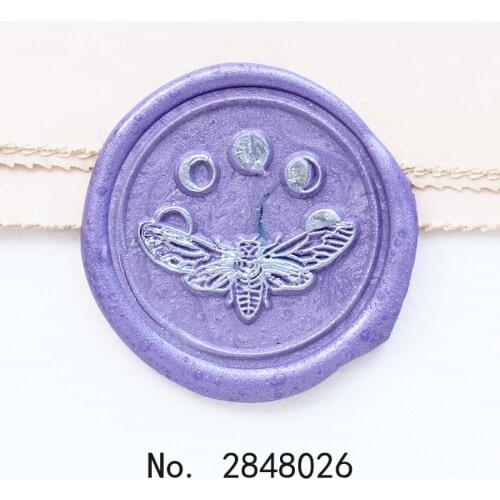 Eclipse with Bee wax stamp,Party Wax Seal Stamp Kit invitation seals,gift envelop packing seal,Seal Stamp, Galaxy stamp