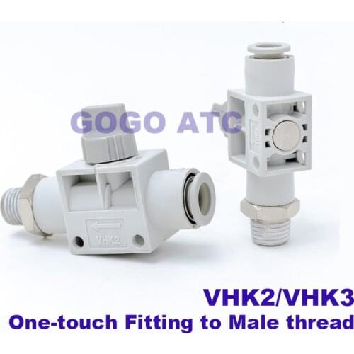SMC type Finger Valve VHK Series VHK2 VHK3 With exhaust One-touch fitting to male thread PneumaticSwitching regulator valve