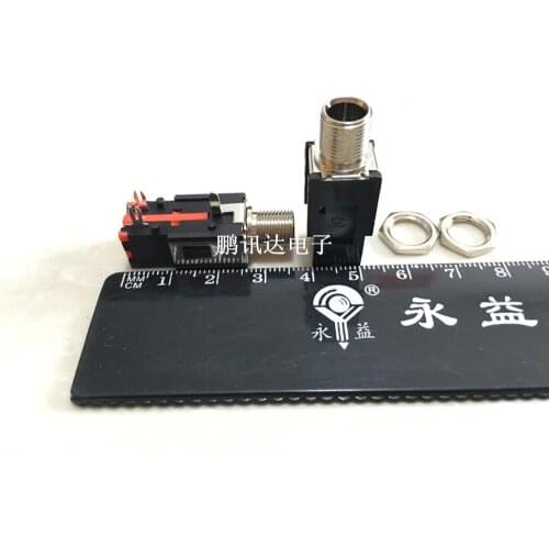 20PCS/Lot 6.35mm 1/4'' 6.35 mm Stereo Audio Microphone Female Jack/Socket Connector 3P/3Pin PCB Panel
