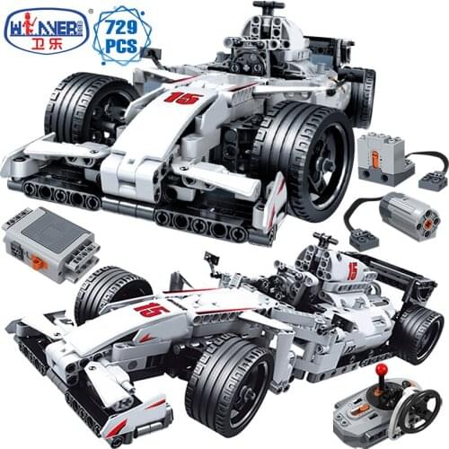 ERBO Ideas Building Blocks Rally Racing Car Kit Remote Control Technical RC Electric Truck Bricks Toys for Adult Kids