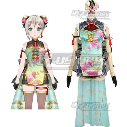 Bang Dream! Aoba Moca Cosplay Costume Anime Game Afterglow Cheongsam Dresses Christmas Halloween Free shipping CG892CZH