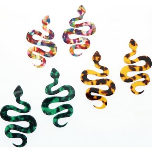 Snake Acrylic Earring for women long tortoise shell earrings Big Drop statement Resin earrings fashion Jewelry