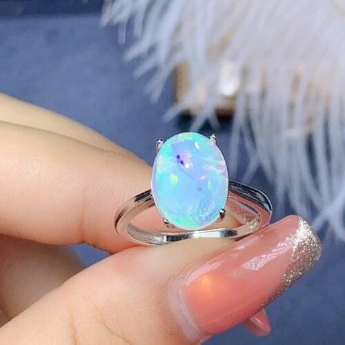 2021 newest classic opal ring for women silver jewelry oval natural gem real 925 silver girl birthday gift big 9*13mm