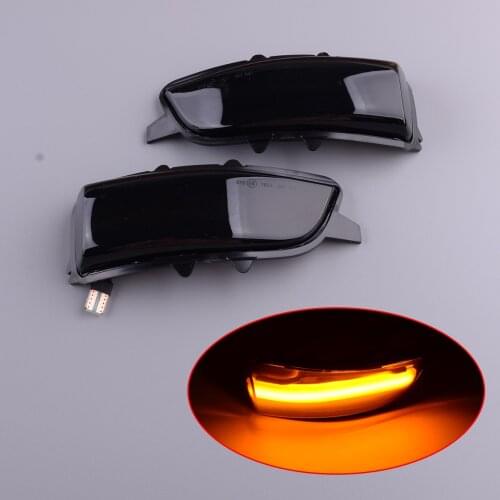 1 Pair Front Side Mirror LED Dynamic Turn Signal Light Lamp Car Plastic fit for Volvo S80 2007 2008 2009 2010 2011 2012 2013