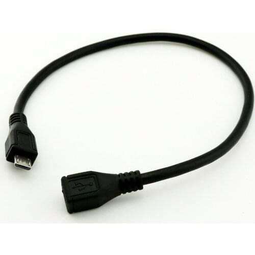 1pc USB 2.0 Mini B 5-Pin Female to Micro Male Data Charger Converter Adapter Cable 30cm