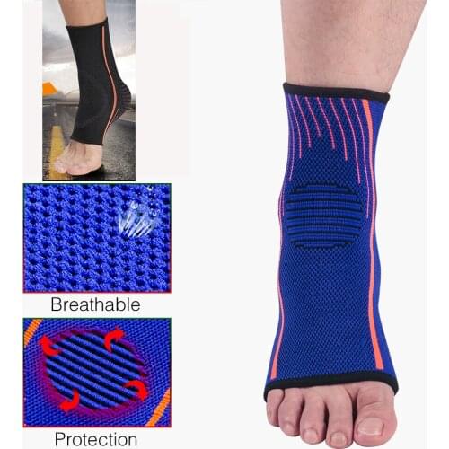 1pc Sport Ankle Support Protector Compression Ankle Brace Cotton Comfort Anti Sprain Basketball Football Foot Safety GoodElastic